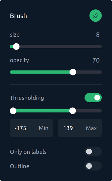 Brush menu screenshot